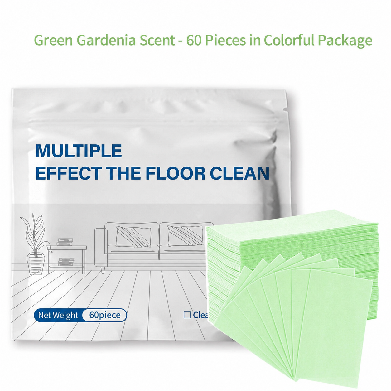 50% OFF NOW!✨ 60-Pieces Multi-Effect Floor Cleaning Sheets – Powerful Stain Removal & Fresh Scent 🌿