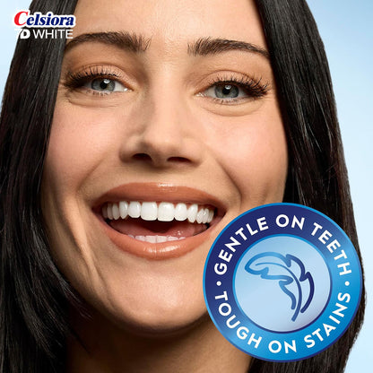 Celsiora 7D Whitestrips Sensitive At-Home Teeth Whitening Kit, 18 Treatments, Gently Removes 15 Years of Stains, Crest Whitestrips, Teeth Whitening Kit