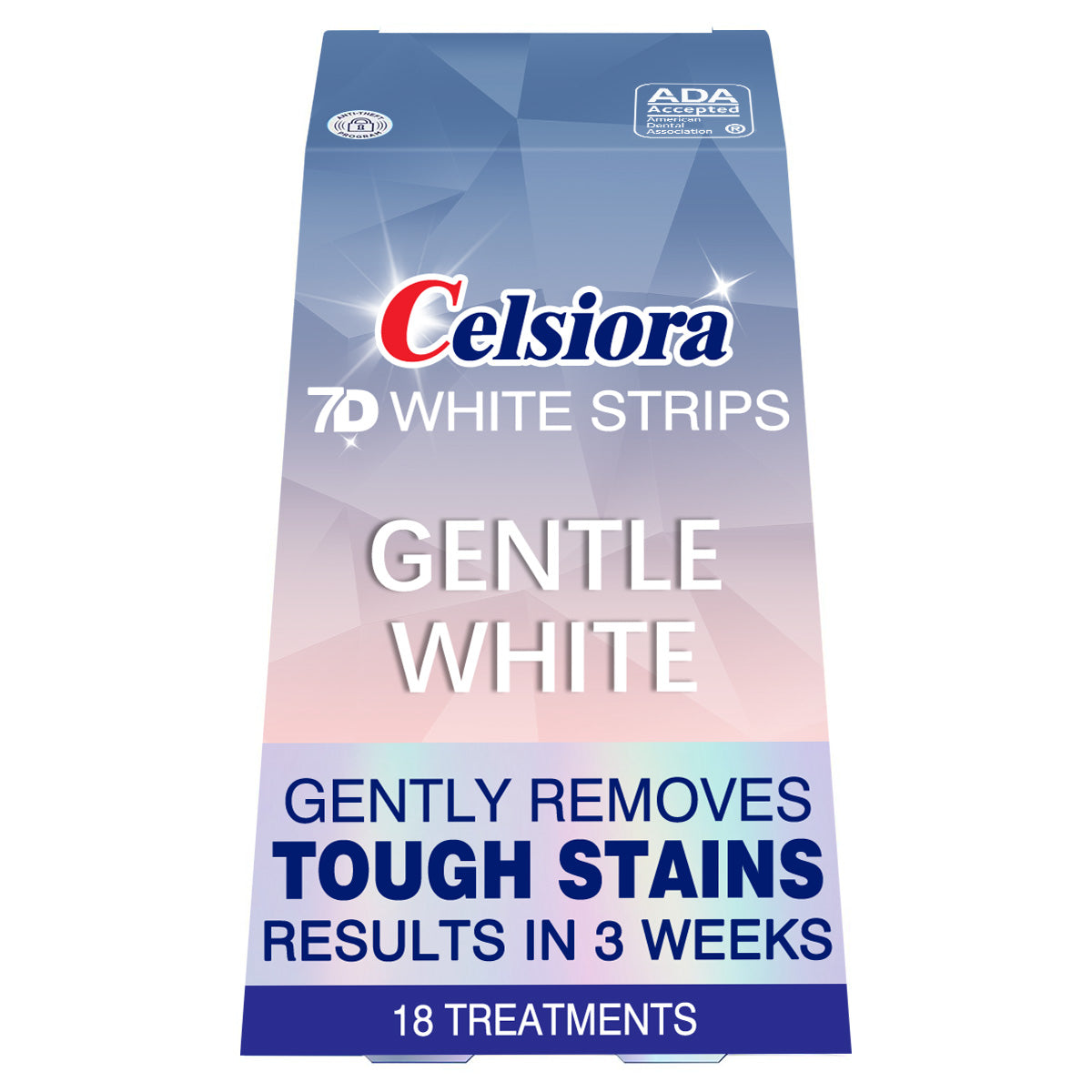 Celsiora 7D Whitestrips Sensitive At-Home Teeth Whitening Kit, 18 Treatments, Gently Removes 15 Years of Stains, Crest Whitestrips, Teeth Whitening Kit