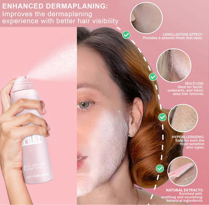 Celsiora®New Hair Identifier Spray for Face Shaving, Dermaplaning Tool With 4 Face Razors,Skin Dermaplaning Spray 💯