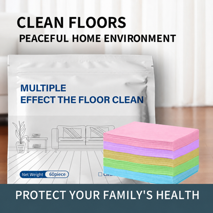 50% OFF NOW!✨ 60-Pieces Multi-Effect Floor Cleaning Sheets – Powerful Stain Removal & Fresh Scent 🌿