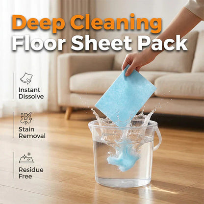 50% OFF NOW!✨ 60-Pieces Multi-Effect Floor Cleaning Sheets – Powerful Stain Removal & Fresh Scent 🌿